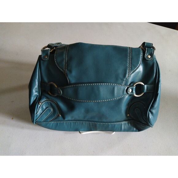 Emille M Simulated Leather Turquoise Purse Handbag - Picture 9 of 10